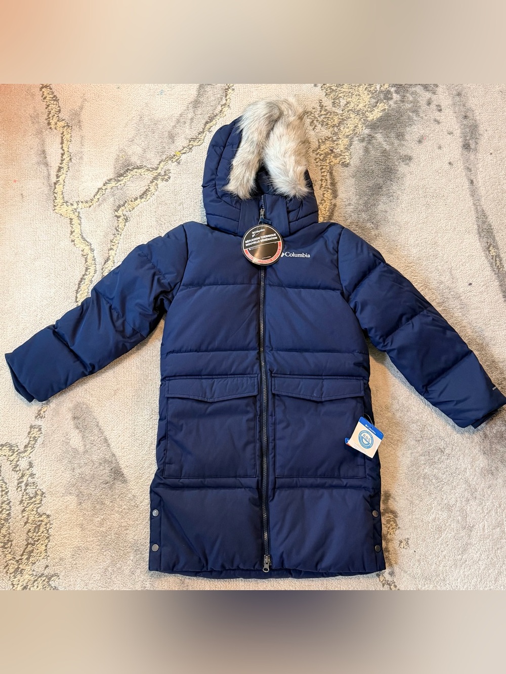 NWT Columbia Kids RockfallTM Mid Down Jacket Sz S ( 8 Big Kids )